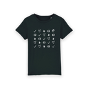 Camiseta Símbolos Negra Infantil